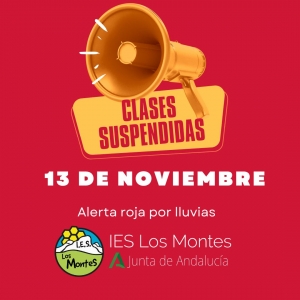 Clases suspendidas por alerta meteorológica